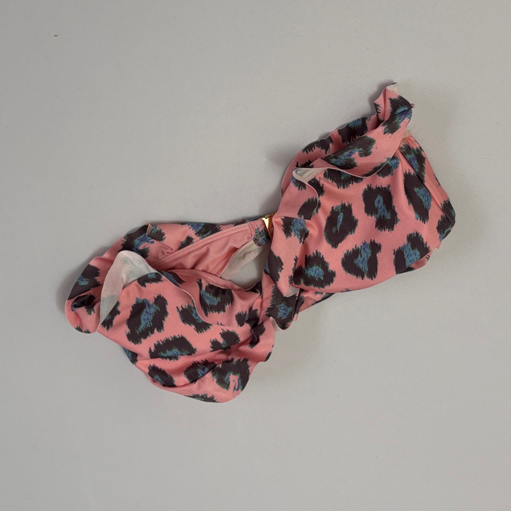 Wildfox Pink Leopard Bikini Top